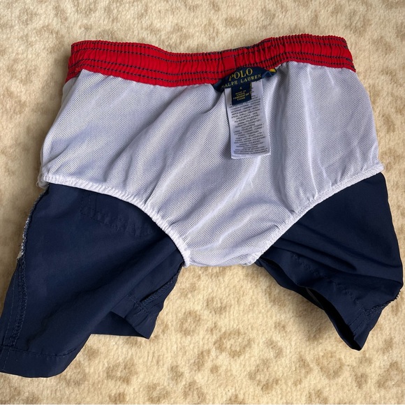 COPY - Polo Ralph Lauren Navy Blue Swim Shorts (size 6) - Picture 5 of 5